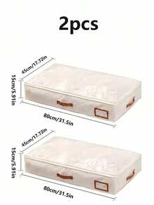 1件/2件/3件/4件床底收纳盒家居衣物毛毯防潮收纳整理盒无纺布平板折叠盒 - 彩色 - 查看 14