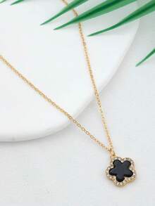 1pc Fashionable, Elegant, Minimalist, Exquisite, Luxury Four-Leaf Clover Necklace, Unique Personalized, Everyday Wear