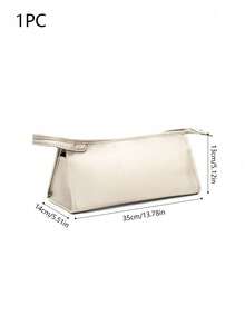 1 pièce Étui de voyage en PU, sac de rangement portable de couleur unie avec fermeture éclair. Sac de transport imperméable et anti-poussière pour sèche-cheveux avec poignée. Étui de protection léger pour sèche-cheveux. Grande capacité. Organisateur de rangement domestique pour vacances, chambre, salle de bain, bureau, sac de rangement pour maquillage