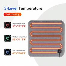 Hailicare 17X17 Inch Heated Cushion 3-Level Temp USB-Powered Waterproof Washable Winter Essential Gift For Friends