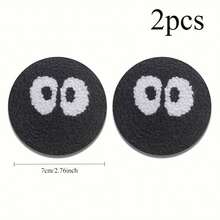 2 piezas-Posavasos de coche con ojos grandes, posavasos de interior de coche resistentes al desgaste, de cuero absorbente, antideslizantes, a prueba de golpes y salpicaduras