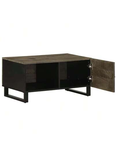 VidaXL Coffee Tafel 80x50x40 Cm Solid Mango Wood Zwart view 3