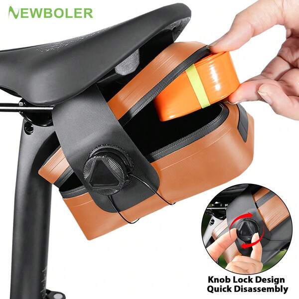 NEWBOLER حقيبة مقعد الدراجة، حقيبة سرج الدراجة 0.5 لتر صغيرة محمولة حقيبة ذيل الدراجة الجبلية والطريق، حقيبة تخزين أدوات الدراجة، اكسسوارات الدراجة