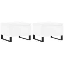 vidaXL 2 Stück Couchtische Weiß 50x46x35 Cm Holzwerkstoff - Bianco - Visualizzare 2