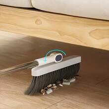 2/3-In-1 Broom And Dustpan (3-In-1 Include Floor Brush) Combo Set-With Garbage Bags - Long Handle Brush With Upright Stand For Home, Office, School Accessory For Kitchen, Dorms, Bathroom- Cleaning Tool Kit - 2-1白色 - 查看 6