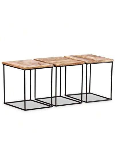 VidaXL Coffee Tafel 56x48x40 Cm Solid Mango Wood view 8