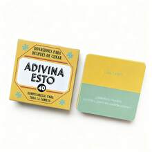 Happy Guessing Word Game (Spanish Version), Family Board Game, After-Meal Entertainment, Birthday, Christmas, New Year Card Game Gift - Yellow - View 4