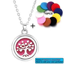1pc Tree Of Life Aromatherapy Necklace With 10pcs Pads Perfume Essential Oil Diffuser Necklaces Alloy Stainless Steel Open Locket Pendant Diffuser Necklace Aroma Jewelry DIY Accessories - Multicolor - View 23