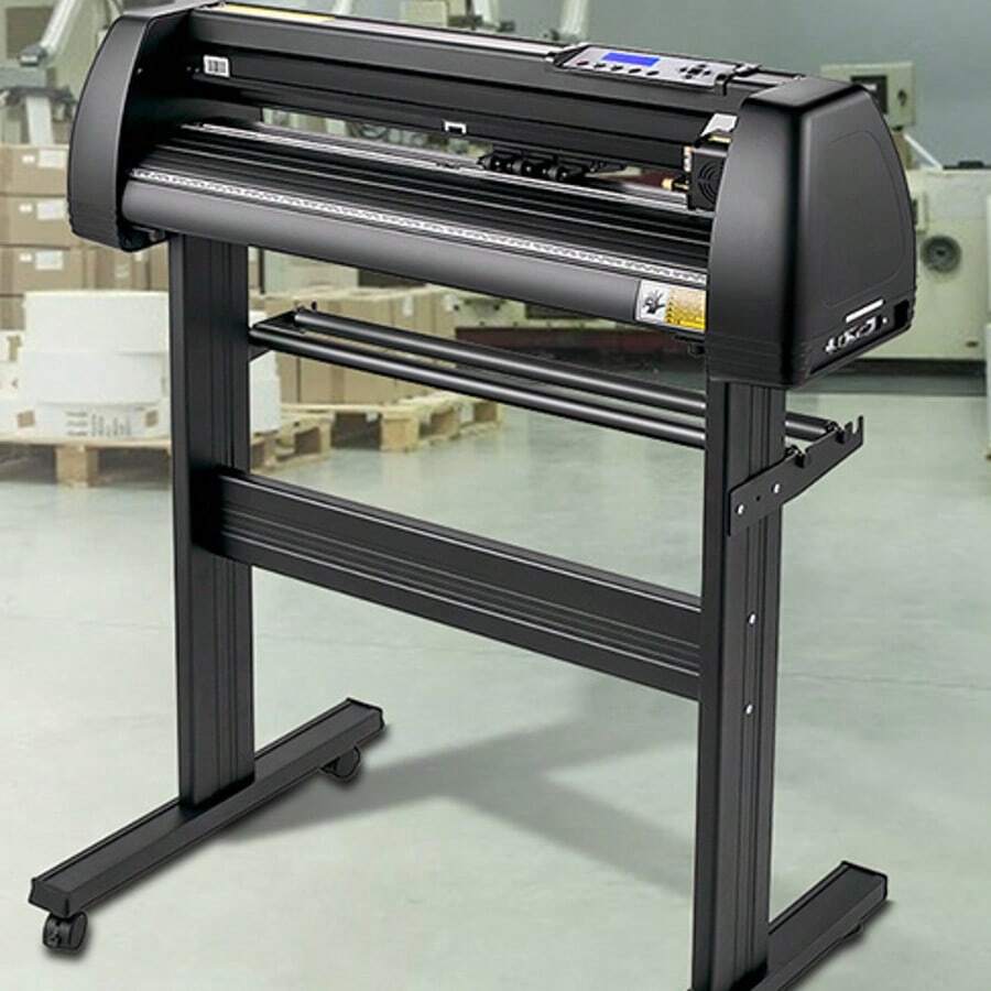 Máquina cortadora de vinilo , plotter de vinilo de 28 pulgadas, cortador de plotter con pantalla LCD, rodillos de pellizco ajustables de doble resorte, plotter de corte de letreros, plotter con software Signmaster para diseño y corte - LCD de 28 pulgadas - Ver 1