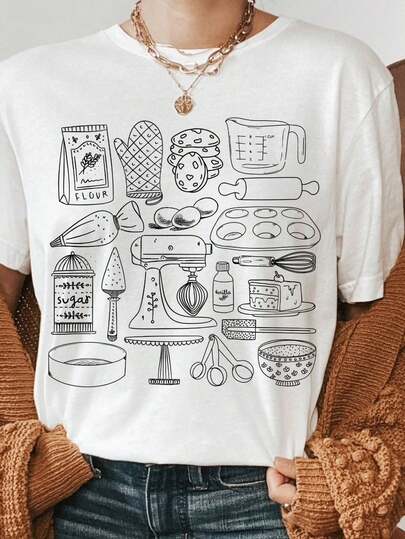 Camiseta "Hornear Plies", camiseta de panaderos, camiseta de panadería, linda camiseta favorita de talla grande, 220 g, 100 % algodón, informal, para mujer, Acción de Gracias, Navidad, regreso a clases, Día del Maestro, Mardi Gras, Mes del Orgullo.220 g Camiseta de algodón puro de 220 g para primavera-verano. Siente la temporada en su máxima expresión. Nuestra camiseta de algodón puro de está tejida para una transpirabilidad y suavidad excepcionales, lo que la convierte en tu compañera ideal desde las flores de primavera hasta el sol de verano. Diseñada para la comodidad durante todo el día, es más que un básico: es un regalo considerado y práctico para envolver a tus seres queridos en una comodidad inquebrantable.