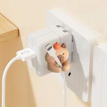 WORTHBUY 2/3pcs Cute Desktop Cable Managers, Self-Adhesive Cord Winder Clip Cable Organizer, Punch Free Cable Fixer Clip, Space-Saving Power Cords, Earphone Wires & Charging Cables Storage Buckle, Suitable For Desk, Nightstand, Wall, Car, Dorm, And Office, Cord Cable Organization And Management Accessories Back To School