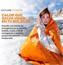 Kit de Supervivencia Manta Térmica Mylar y Saco de Dormir de Emergencia, Poncho de Lluvia, Compacto y Portátil para Acampada, Senderismo, Montañismo - Unisex - 1 - Ver 3