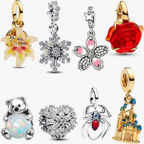 1 Castle Sparkling Love Charm Silver Plated FIT Bracelet Necklace DIY Jewelry Birthday Gift Anniversary Gift