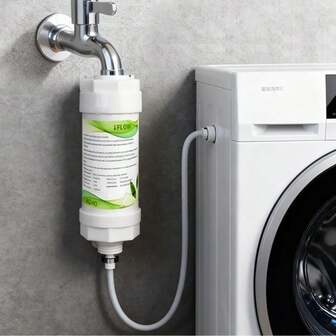 1pc White Home Kitchen Faucet Water Filter, Pre-Filter For Tap, Shower, Washing Machine, Toilet, Chlorine Removal PP Cotton Water Purifier