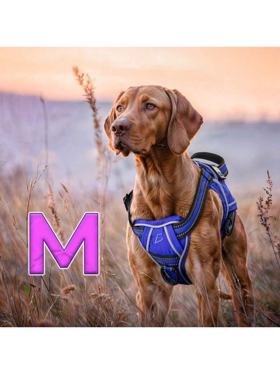 Arnés para perros cómodo y ajustable con chaleco reflectante y asa