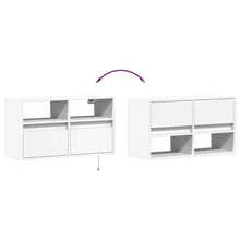 vidaXL TV-Wandschrank Mit LED-Beleuchtung Weiß 80x31x45 Cm