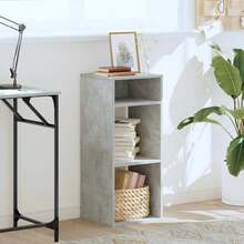vidaXL Libreria in cemento grigio 34x31x80 cm in legno composito