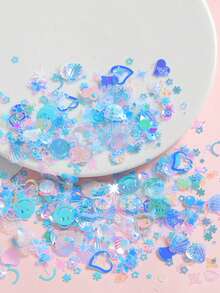 50g/100g/200g/500g Random Color Reflective Iridescent Sequins Cream Glue For DIY Phone Case, Necklace, Earrings, Bracelet, Decoration, Jewelry Making Resin Crafts