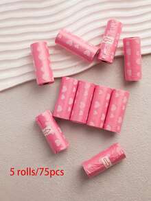 45/75/150/300/750pcs Rolled Heart-Shaped Pet Waste Bags, Cat/Dog Poop Bags, Cat Litter Bags, Outdoor Cleaning Poop Bags, Valentine's Day Gift For Pets - Pink - View 17