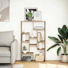 vidaXL Bücherregal Artisan-Eiche 72x20x120 Cm Holzwerkstoff - Gelb - Übersicht 4
