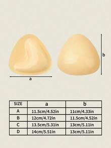 1 Pair Of Double Sided Self-Adhesive Bra Pads, Chest Pads Adhesive Pads, Reusable Padding Pads, Sided Adhesive Bra - Silicone Triangle Bust Pads, Reusable, Cleavage Design, Bra Bikini Invisible Thickened Chest Pads Waterproof For Swimming - Multicolor - View 8