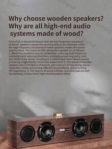 Lenovo C02多媒体音箱，木质复古音箱，蓝牙音箱，有线/蓝牙双模音箱，木质复古音箱，电视、电脑、手机通用，低音炮，桌面装饰音箱