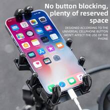 ROCKBROS 1 个 360° 自由旋转可调节铝合金减震手机支架 - 双球头，用途多样，3 种型号和 3 种安装位置可供选择 - 黑色 - 查看 10