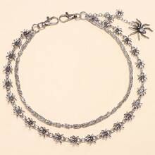 1pc Gothic Spider Chain, Punk Hip Hop Pants Chain, Versatile Daily Wear Accessory - Silver - View 11