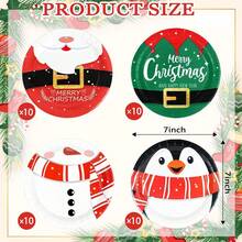 10 Stücke/40 Stücke 23cm Weihnachtsparty Pappteller Weihnachtsmann Schneemann Dessert Teller Weihnachtsparty Einwegteller für Weihnachten, Winterfeiertage, Essens-Küchen-Party Tischzubehör Weihnachtsdekoration - Verschiedenfarbig - Übersicht 4