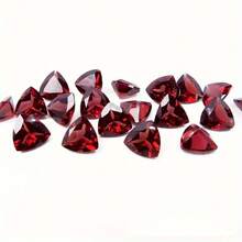 1 Elegant 5mm Triangular Garnet Artificial Gemstone, 0.48 Carat Burgundy Beads, Used For DIY Jewelry, Rings, Pendants, Earrings - Ideal Holiday Gift With GRA Certificate - 0.5克拉 - 查看 2