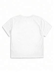 Playera navideña casual con estampado "Rockin Around the Christmas Tree", moderna, cómoda y divertida - Blanco - Ver 2