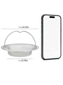 1pc Kitchen Stainless Steel Filter, Dishwashing Basin, Dishwashing Sink, Sewage, Garbage, Anti-Blocking Cover, Slag, Anti-Odor Net Leakage - Silver - View 8
