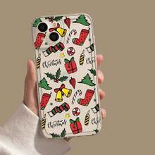 Étui de téléphone transparent avec motif de Père Noël de Noël pour iPhone 16, 15, 14, 13, 12, 11 Pro Max Mini X XSMAX XR 7 8 Plus. Étui antichoc compatible avec les modèles 17, 17 Pro, 17 Pro Max - 4 - Voir 8