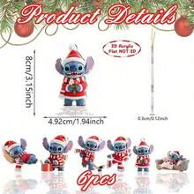 6 piezas de adornos colgantes de acrílico con diseño de puntada, aptos para decoración de árbol de Navidad, llaveros, suministros para fiestas de campamento, excelentes para regalos de Navidad, recuerdos de fiesta y decoración del hogar para Navidad, decoración de habitaciones