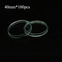 50pcs Commemorative Coin Protector Display Cases, Transparent Plastic Coin Holders, Coin Collection Storage Boxes