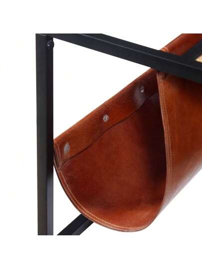 VidaXL Coffee Tafel Genuine Leather Magazine Holder 110x50x45 Cm view 10