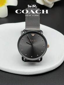 Coach Elliot Gray Mesh Bracelet Gray Dial Quartz Watch For Ladies - Black - View 6