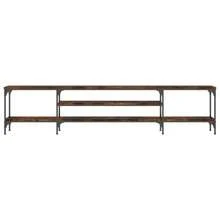 vidaXL TV-Schrank Räuchereiche 201x35x45 Cm, Holzwerkstoff & Eisen - Grey - View 4