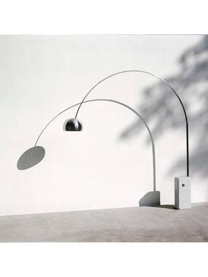 Alpinaluz "ARABELLA" Vloer Lamp Stainless Steel Arch Wit Marble Base Height 240 Cm, Width 220 E27 view 8