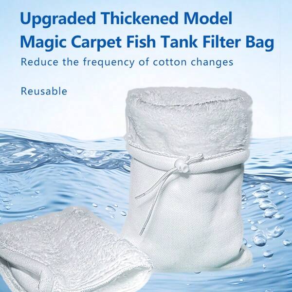Dichter und voluminöser Aquarium-Filterbaumwollbeutel, verhindert Überlaufen, geeignet für die Wasserreinigung im Fischbecken