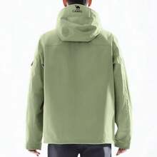 CAMEL CROWN Men's Raincoat - Lightweight Teflon Windbreaker Jacket With Sleeve Pockets And Hood, Suitable For Outdoor Adventure - Slate Green - View 4