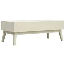 vidaXL Couchtisch Mit 2 Schubladen Schnitzerei Grau 110x50x40 Cm Holz - Grigio - Visualizzare 4