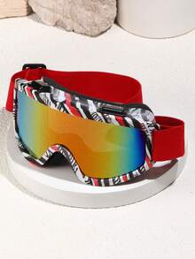 1 件泡沫垫大框滑雪镜，男女同款兄弟姐妹/情侣滑雪眼镜，多功能休闲滑冰单/双板男/女滑雪防护眼镜 - 彩色 - 查看 16