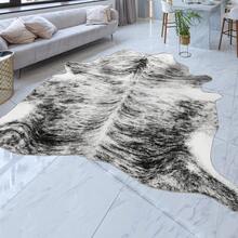 lochas Imitation Cowhide Carpet Cow Print Carpet Suitable For Living Room, Bedroom,Room, Animal Print Carpet For Dining Room Western Home Décor,Grayish Black,Gift Giving, Home Décor,Room Decor Bedroom,Christmas Decorations. - 灰黑色 - 查看 10