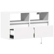 vidaXL TV-Wandschrank Mit LED-Beleuchtung Weiß 80x31x45 Cm