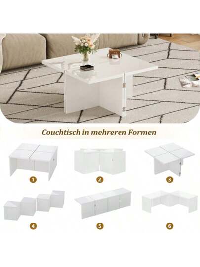 Coffee Table, DIY High Gloss Tafel Top, Free Combination view 3