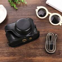 Camera Leather Case Strap Storage Bag For Fujifilm X100V X100F X100T X100S X100 - 黑色 - 查看 8