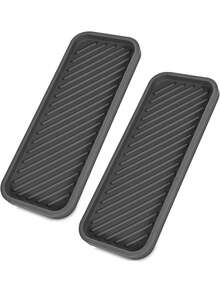1/2 peças de silicone tornam as bandejas de armazenamento de silicone adequadas para pias de cozinha e banheiros. Bandejas antiderrapantes para lava-louças e bancadas, além de bandejas para gavetas de banheiro. Perfeitas para guardar cosméticos e pequenos acessórios.