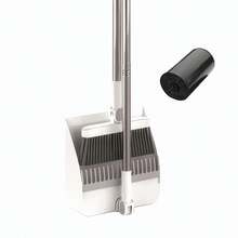 2/3-In-1 Broom And Dustpan (3-In-1 Include Floor Brush) Combo Set-With Garbage Bags - Long Handle Brush With Upright Stand For Home, Office, School Accessory For Kitchen, Dorms, Bathroom- Cleaning Tool Kit - 2-1白色 - 查看 9