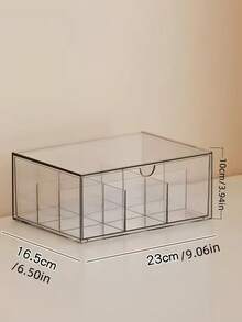 1pc Transparent Visible Large Capacity Card/Card 9 Grid Compartment Small Card Storage Box, Clickable Smooth Stable Stacking Freely Combinable Multifunctional, Can Store Cosmetics, Badges, Small Toys - Multicolor - View 9